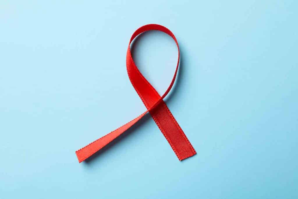 A red ribbon for substance abuse prevention month